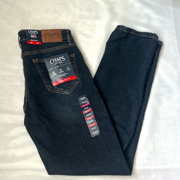 Chaps Men's Deep Indigo Straight Jeans - Picture 8 of 10